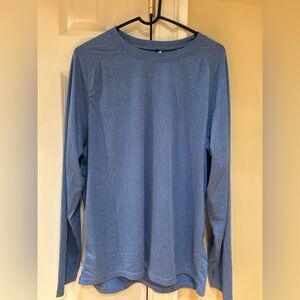 Lululemon Men’s Long Sleeve XXL Blue Heather Performance Shirt